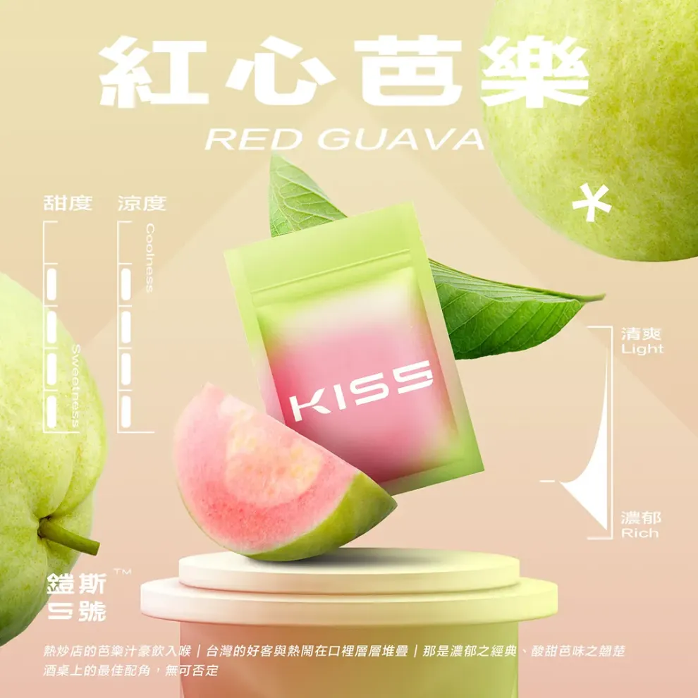 KIS5煙彈紅心芭樂口味評價｜台式芭樂果香與微甜清爽層次完整解析