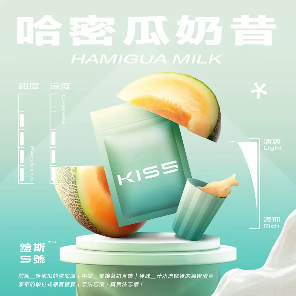 KIS5煙彈哈密瓜奶昔口味評價｜濃郁奶香與蜜瓜甜味完美融合完整解析